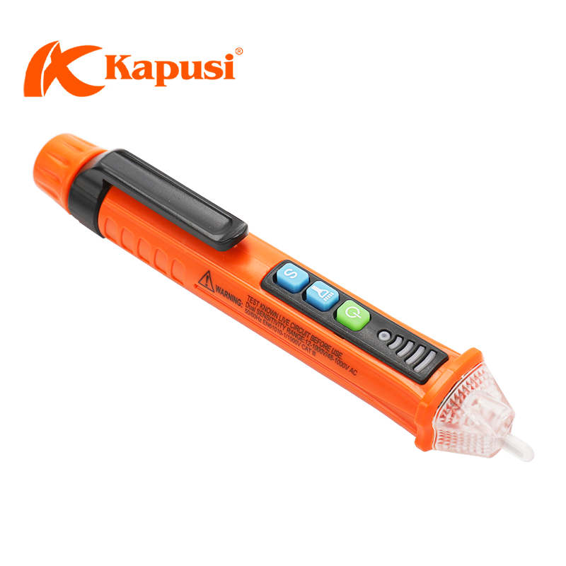 Bút thử điện, dò thông mạch âm tường cảm ứng có đèn KAPUSI K-9060 đo điện áp 90-1000VAC
