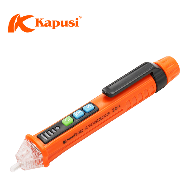 Bút thử điện, dò thông mạch âm tường cảm ứng có đèn KAPUSI K-9060 đo điện áp 90-1000VAC