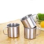 Combo 10 ca, cốc uống nước có quai, chất liệu inox, đường kính 7cm - tiện dụng, siêu bền