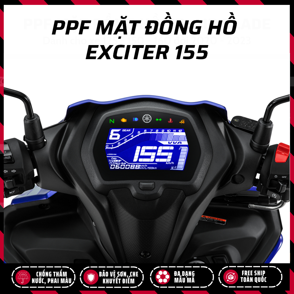 Tem dán mặt đồng hồ Exciter 155, miếng dán trang trí chống chày sước mặt đồng hồ EX155