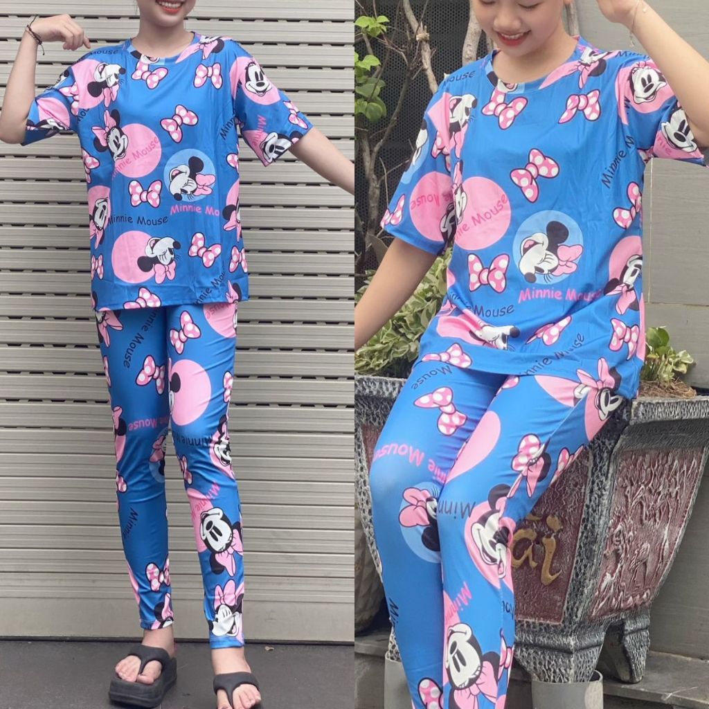 Đồ Bộ Nữ Quần Dài Ôm Bigsize ESHOP Đồ Mặc Nhà Nữ Set Bộ Dễ Thương Thun Tăm Lạnh Mát Dễ Thương BD679