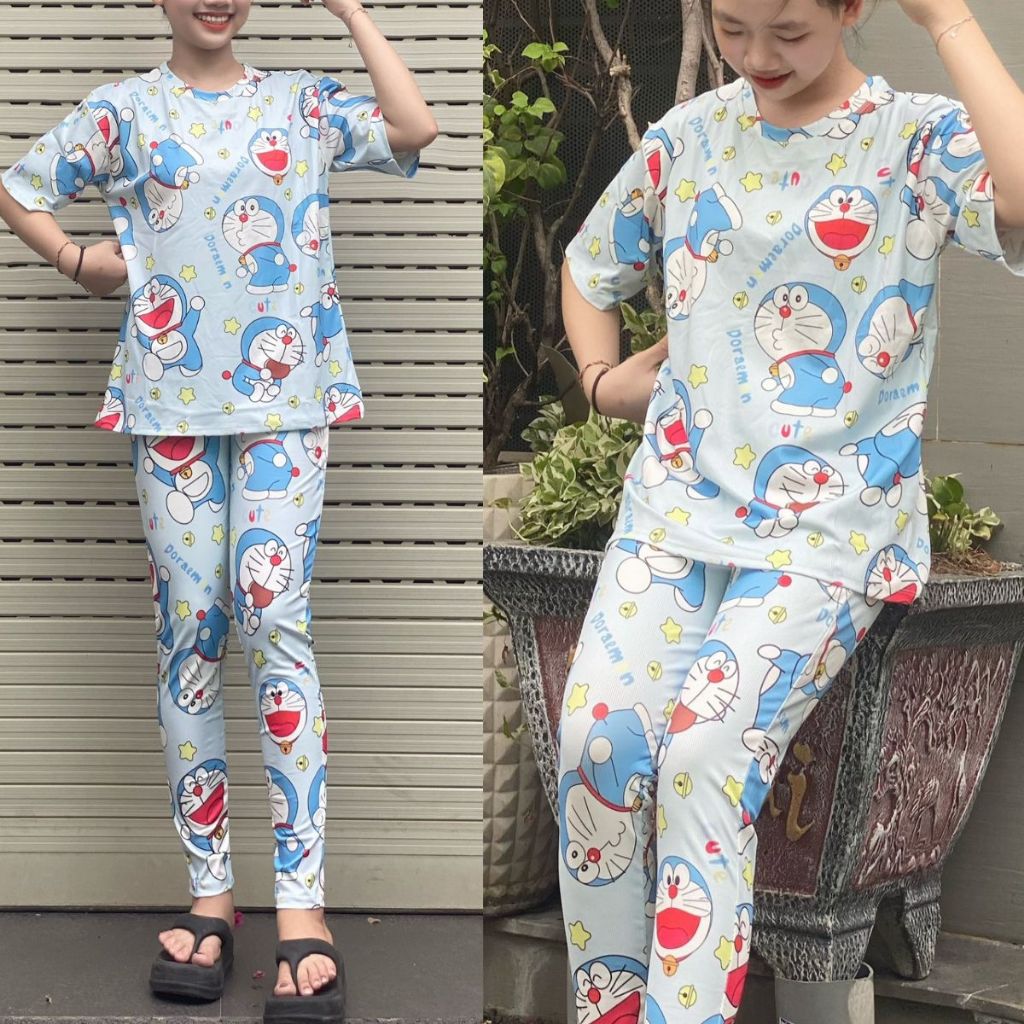 Đồ Bộ Nữ Quần Dài Ôm Bigsize ESHOP Đồ Mặc Nhà Nữ Set Bộ Dễ Thương Thun Tăm Lạnh Mát Dễ Thương BD679