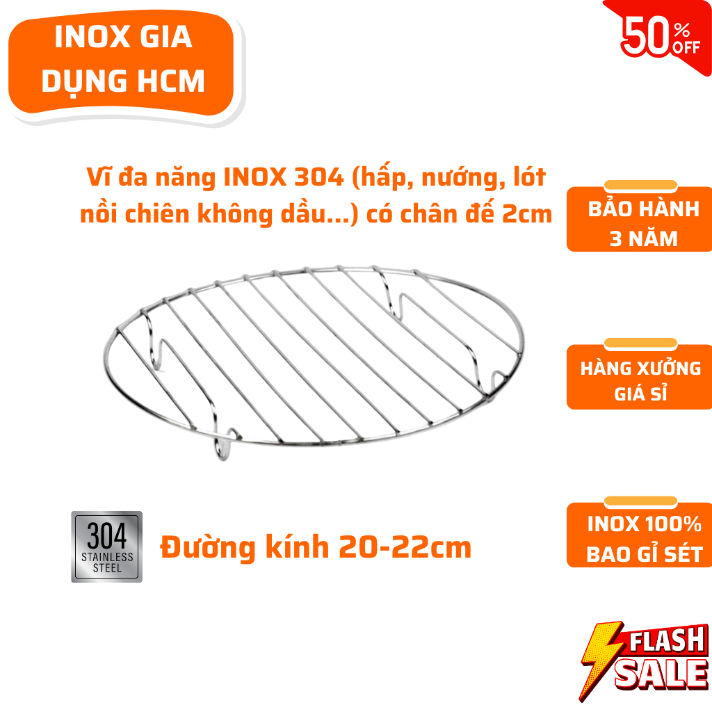 [INOX 304] Rế hấp inox, lót nồi chiên không dầu inox 304, vĩ đa năng ...