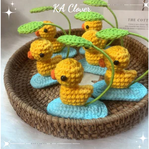 Kẹp Tóc Vịt Che Lá Handmade