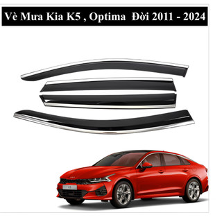 Vè Che Mưa Kia K5 , Kia Optima  Có Viền Chỉ Mạ Inox Không Gỉ Hàng Loại Dày
