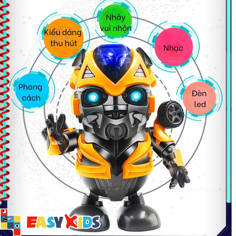 Đồ chơi robot Bumblebee dance hero nhảy múa vui nhộn có nhạc và đèn cho bé