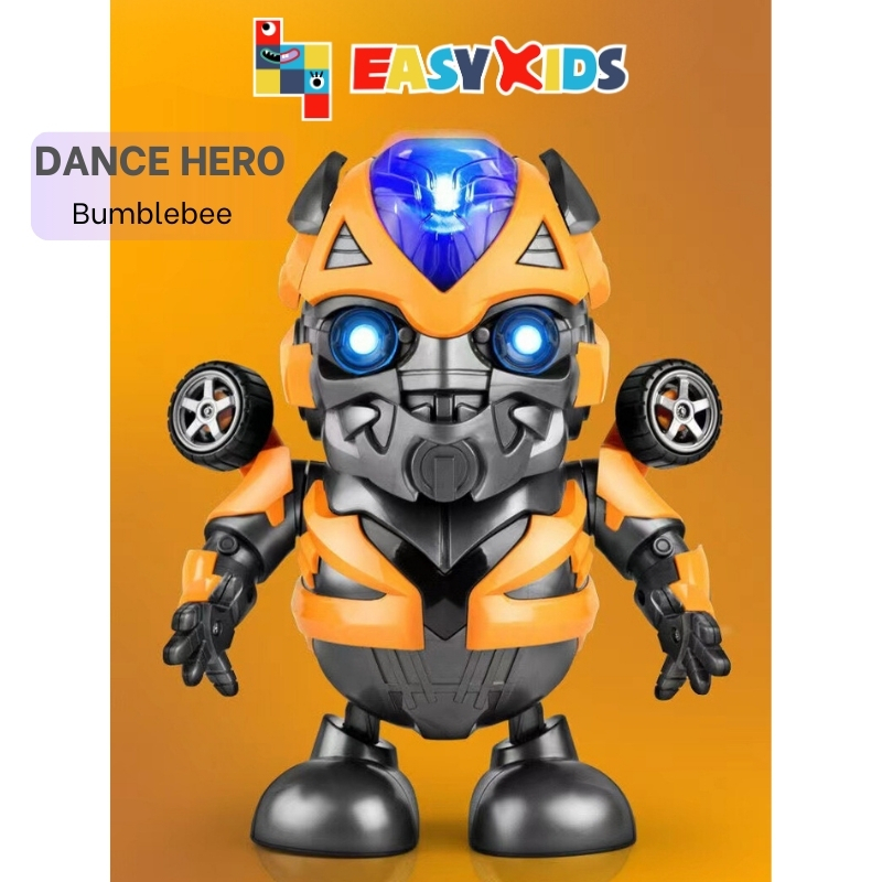 Đồ chơi robot Bumblebee dance hero nhảy múa vui nhộn có nhạc và đèn cho bé