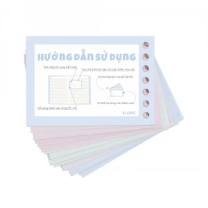 KLONG - Tệp Binder Card 80 tờ A7 4 màu - Dùng kèm Bìa còng KLONG ♥ 150/76; MS: 910 ♥ vở học tập HSSV, quà tặng