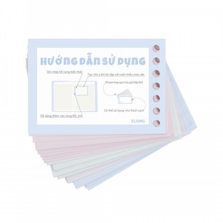KLONG - Tệp Binder Card 80 tờ A7 4 màu - Dùng kèm Bìa còng KLONG ♥ 150/76; MS: 910 ♥  vở học tập HSSV, quà tặng