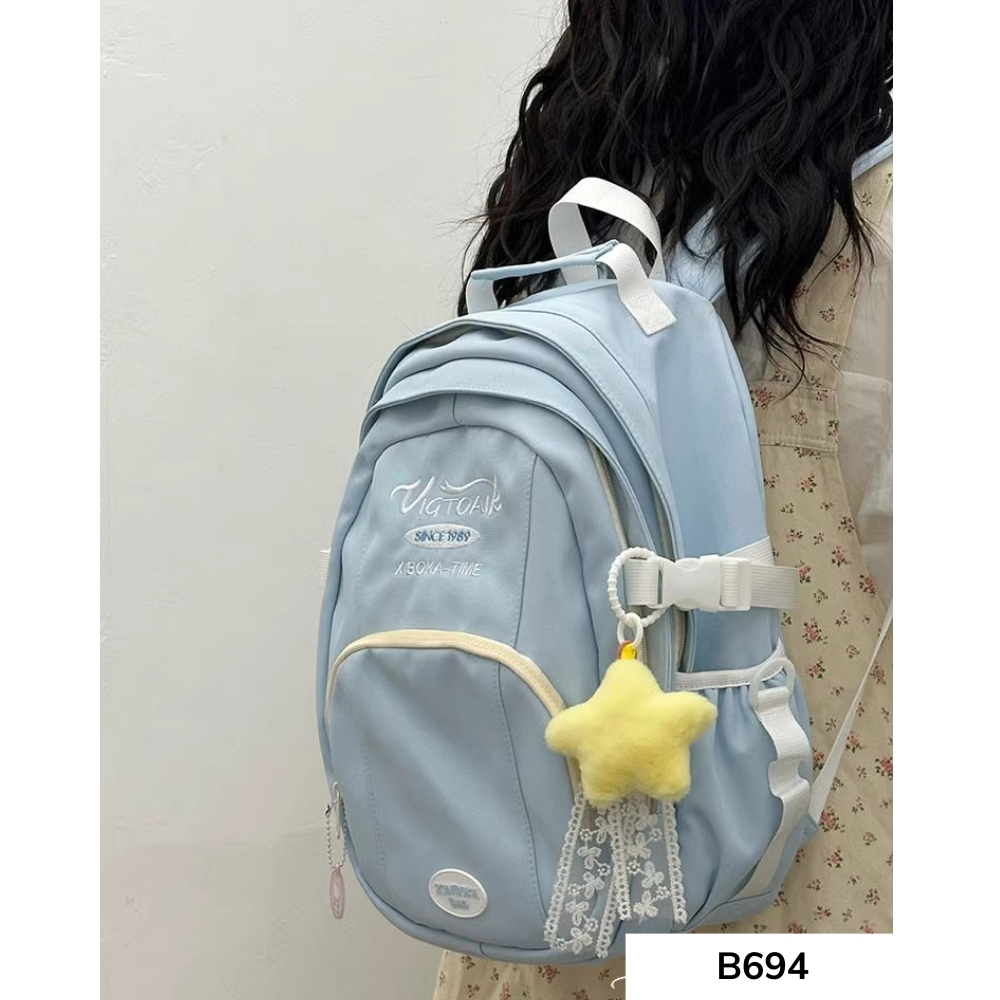 Balo đi học nữ phối màu pastel dễ thương phong cách hàn quốc B694 gagastore