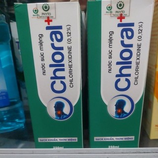 Nước súc miệng Chloral(0,12%) sạch khu.ẩn, thơm miệng
