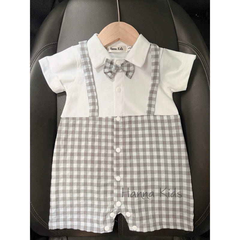 Body công tử cộc tay cotton mềm mịn,thoáng mát.Body cho bé trai dễ thương từ 0 đến 12 tháng.