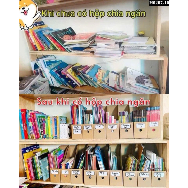 SET 10 HỘP CHIA PHÂN LOẠI SÁCH