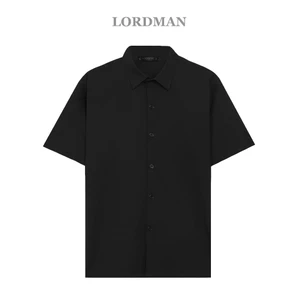 Áo sơ mi nam tay ngắn LORDMAN trơn basic chất liệu lụa cao cấp from regular
