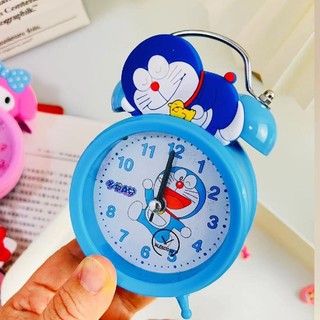 Đồng hồ báo thức để bàn gắn cham sticker xinh xắn.Đồng hồ decor bàn học báo thức