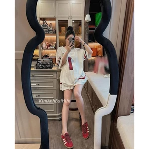 A85 Set Bộ Đồ Nữ Sang Chảnh Áo Kiểu Nữ Cổ V Mix Chân Váy Tennis Xếp Ly Lé Viền Có Lót Trong 2size 40-65kg Mẫu SETSO1KAB.