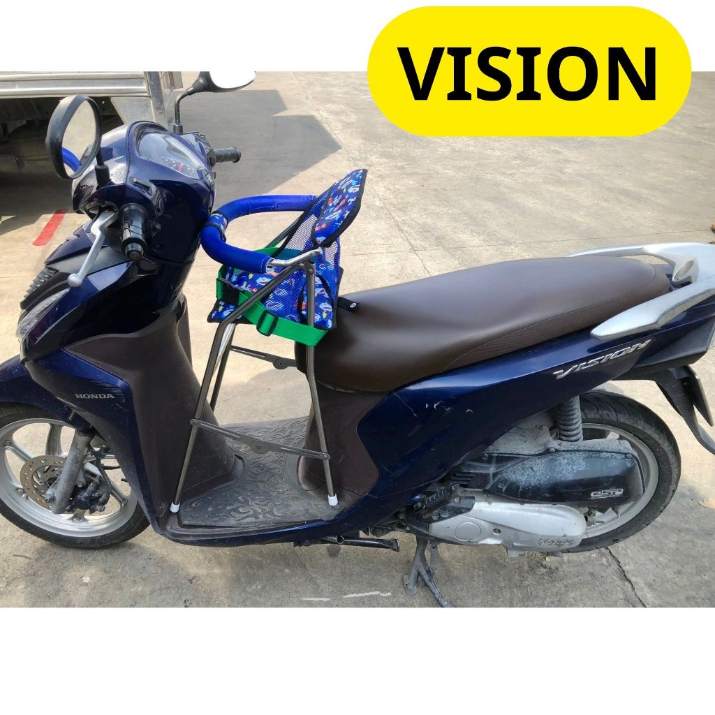 Ghế ngồi xe Vision Mio Click Vario Luvias Janus có vòng an toàn , ghế ga xếp Inox cao cấp , xếp gọn được