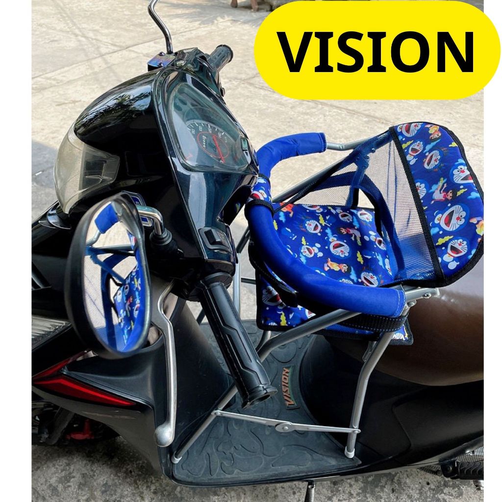 Ghế ngồi xe Vision Mio Click Vario Luvias Janus có vòng an toàn , ghế ga xếp Inox cao cấp , xếp gọn được