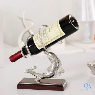 Kệ để chai rượu vang | Giá để chai rượu vang | Kệ Rượu Decor hình Cá | Giá đựng rượu vang đỏ có sẵn