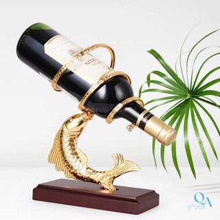 Kệ để chai rượu vang | Giá để chai rượu vang | Kệ Rượu Decor hình Cá | Giá đựng rượu vang đỏ có sẵn