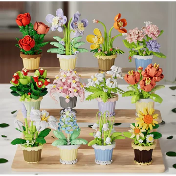 LEGO HOA,đồ chơi xếp hình,chậu cây mọng nước,lego chậu hoa nhiều chi tiết,LEGO CHẬUHOA,khối xây dựng