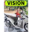 Ghế ngồi xe máy VISION có vòng an toàn cho bé ,GHẾ GA XẾP SẮT SƠN TĨNH ĐIỆN GẤP GỌN
