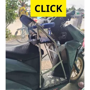Ghế ngồi xe máy CLICK , Ghế ga xếp sắt sơn tĩnh điện gấp gọn , an toàn cho bé
