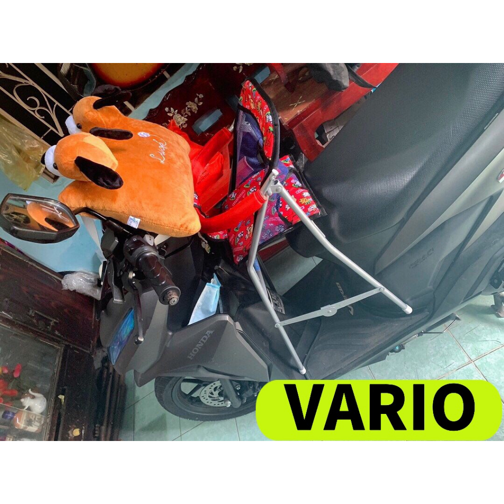 [ INOX + DÂY ] GHẾ GA XẾP INOX GẤP GỌN XE VARIO AN TOÀN CHO BÉ ( BAO GỒM 1 GHẾ + 1 DÂY ĐAI 100x4cm )