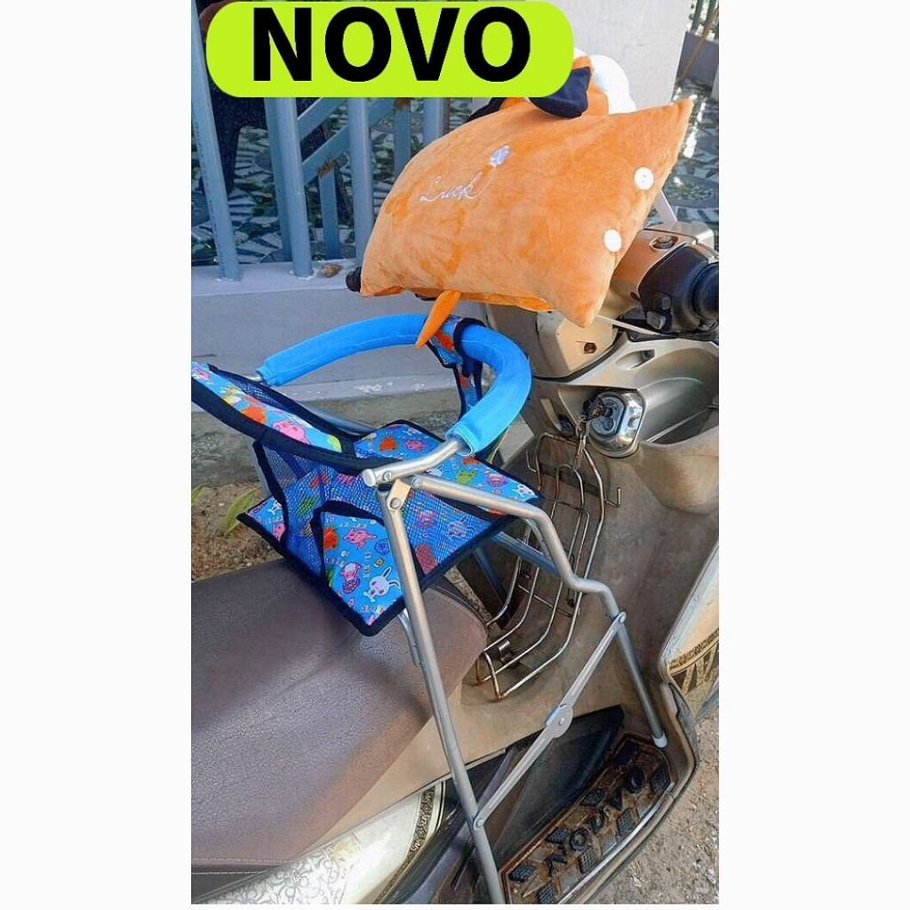 Ghế cho bé ngồi xe Novo 2,3,4,5,6,LX sắt sơn xám an toàn CHO BÉ