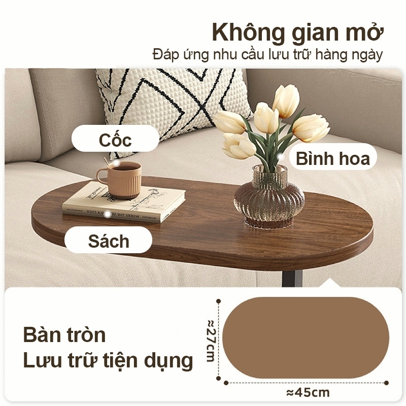 ALOVE Bàn Sofa Bên Bàn Bắc  Gỗ  Âu Bàn Góc Kim Loại Đầu Giường Nội Thất Phòng Khách | BigBuy360 - bigbuy360.vn