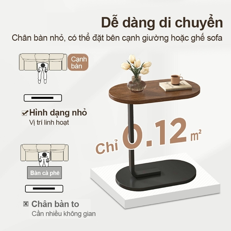 ALOVE Bàn Sofa Bên Bàn Bắc  Gỗ  Âu Bàn Góc Kim Loại Đầu Giường Nội Thất Phòng Khách | BigBuy360 - bigbuy360.vn