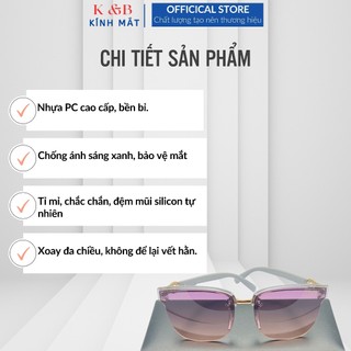 GIẢM 49% - Kính mát Nữ mắt vuông chống UV400 nhựa cao cấp thời trang sang trọng Mới Nhất 2024 - T10