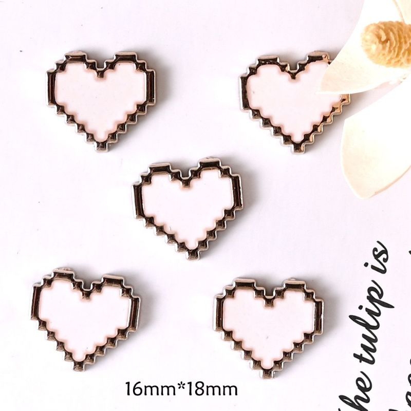 CHARM KIM LOẠI TRẮNG ĐEN ĐỦ KIỂU