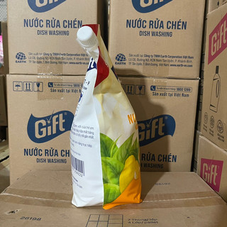 Túi Nước Rửa Chén Gift 3.6kg Hương Chanh Tự Nhiên, Sạch Bóng Dầu Mỡ, Tiết Kiệm Cho Gia Đình Nhà Hàng