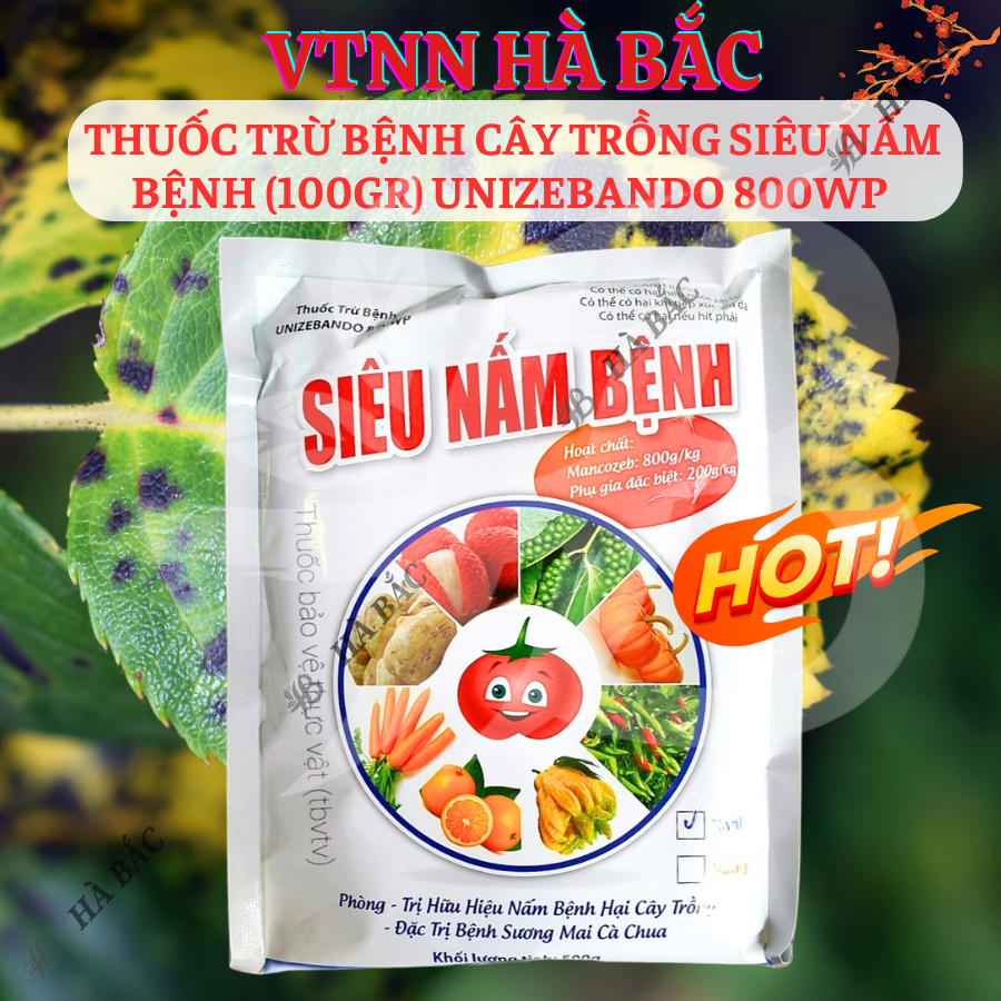 Chế Phẩm Xử Lí Benhh Cây Trồng Siêu Nam Benhh (100gram) Unizebando 800WP
