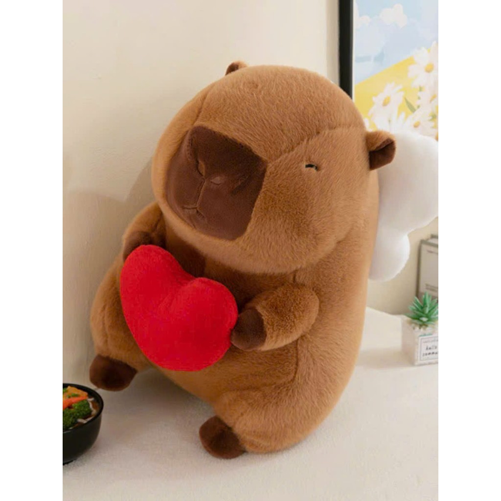 Capybara Có Cánh Gấu Bông Capybara Ôm Trái Tim Capybara Cánh Thiên Thần Dễ Thương Món Quà Đáng Yêu Cho Mọi Lứa Tuổi