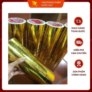 1 CÂY, (30 CUỘN) BĂNG DÍNH VÀNG BÓNG 1CM - VPP QUỐC HUY.