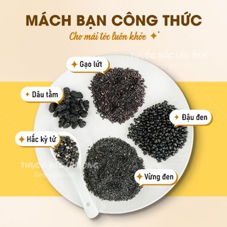 Trà ngũ hắc 30 set mix sẵn, trà thảo mộc 5 vị giúp mọc tóc, hỗ trợ giúp đen tóc, giảm gãy rụng
