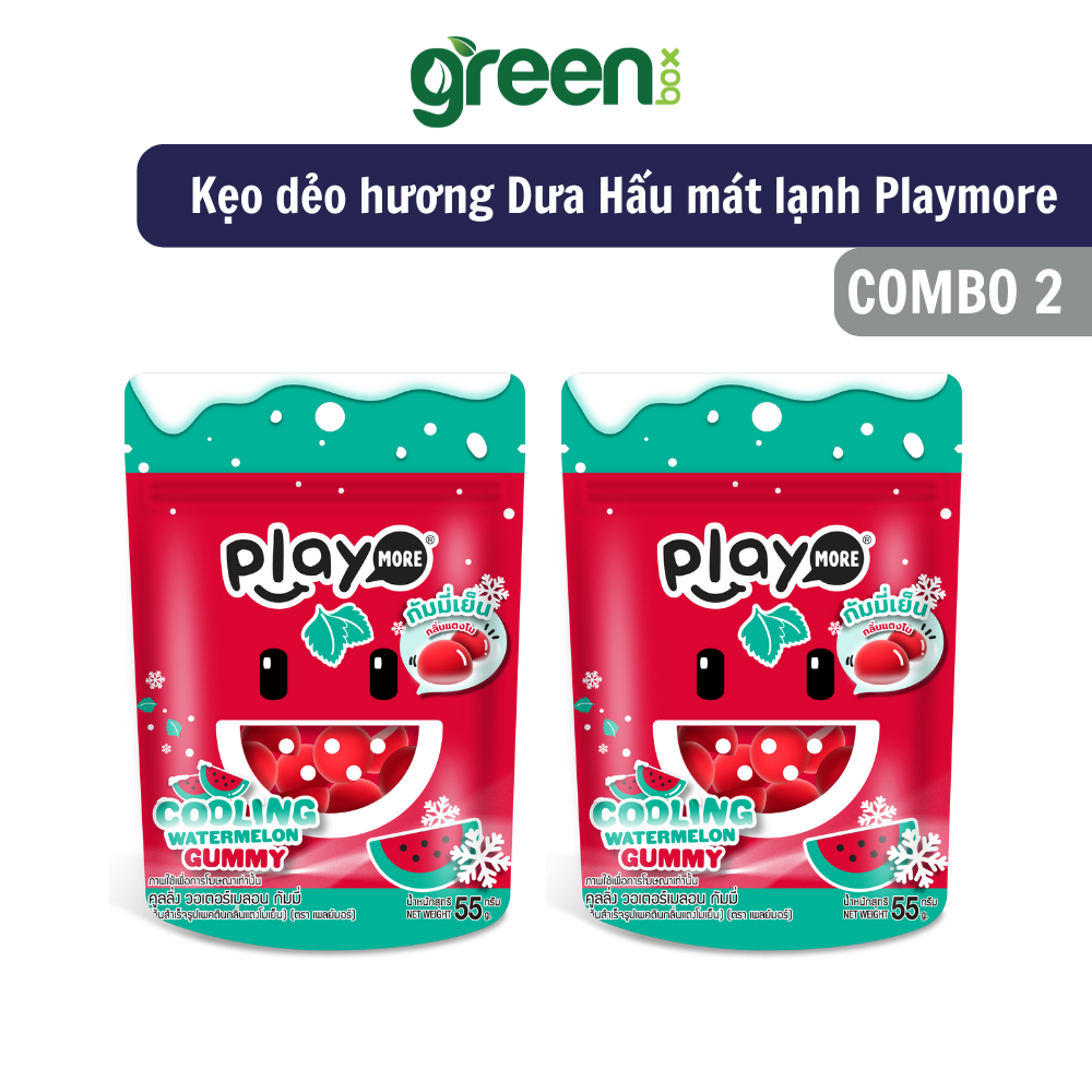 Ảnh Kẹo dẻo hương Dưa Hấu mát lạnh Playmore 55g 3