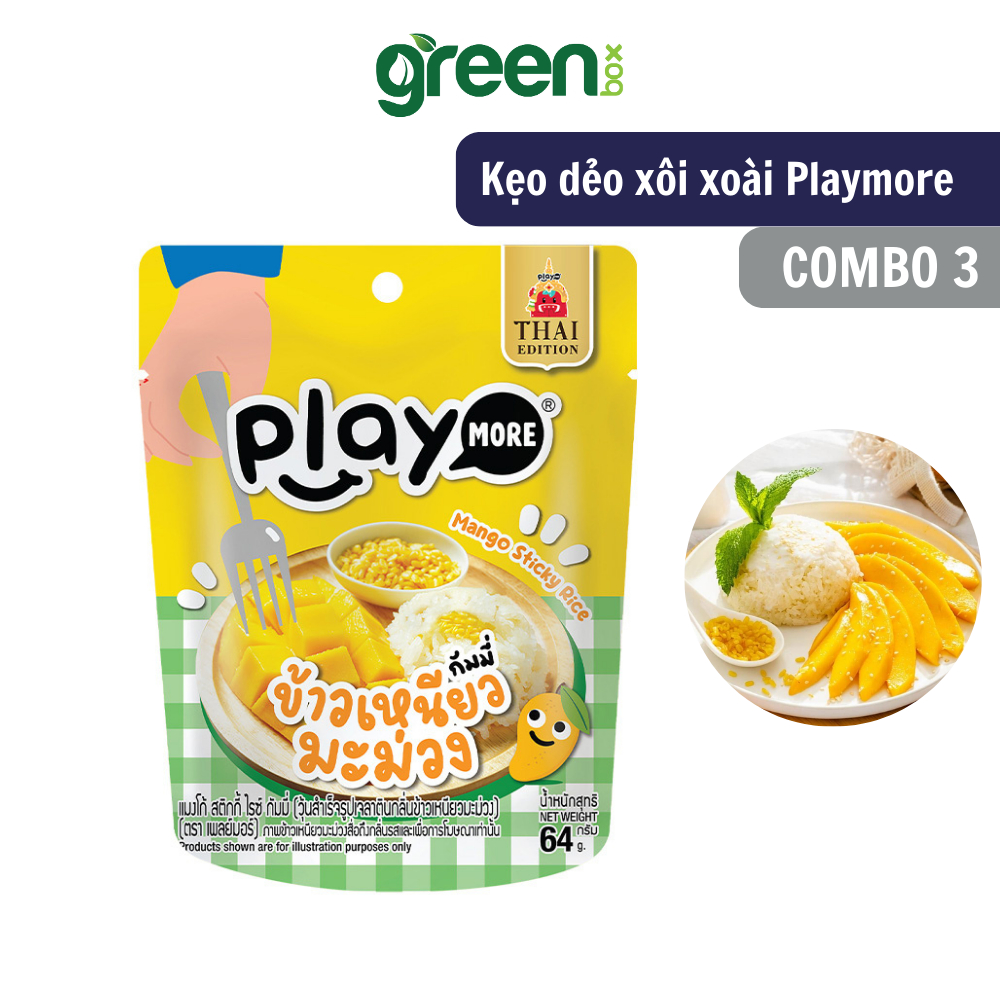 Ảnh Kẹo dẻo xôi xoài Playmore 64g 2