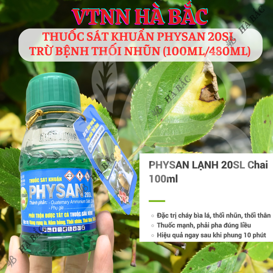 Chế phẩm sát khuẩn Physan 20SL, Xử lí thối nhũn – Chai 100ml/480ML