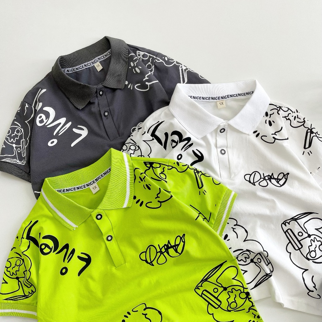 [20-37kg MUA 1 TẶNG 1] KHUYẾN MÃI SHOCK MUA ÁO POLO TẶNG QUẦN HÀNG QC MỀM MÁT MỊN