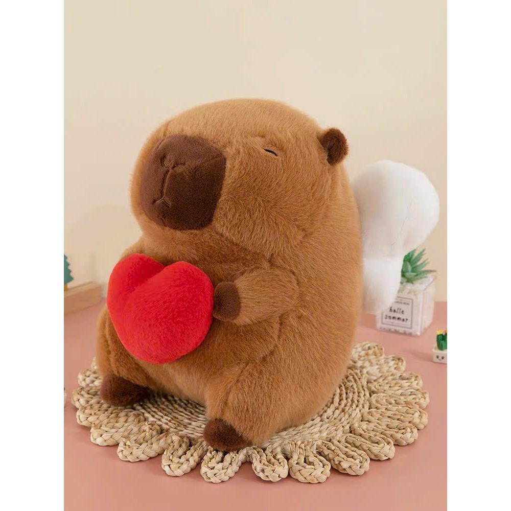 Capybara Có Cánh Chuột Capybara Cánh Thiên Thần Ôm Trái Tim Dễ Thương Gấu Bông Capybara Cánh Tiên Cao Cấp