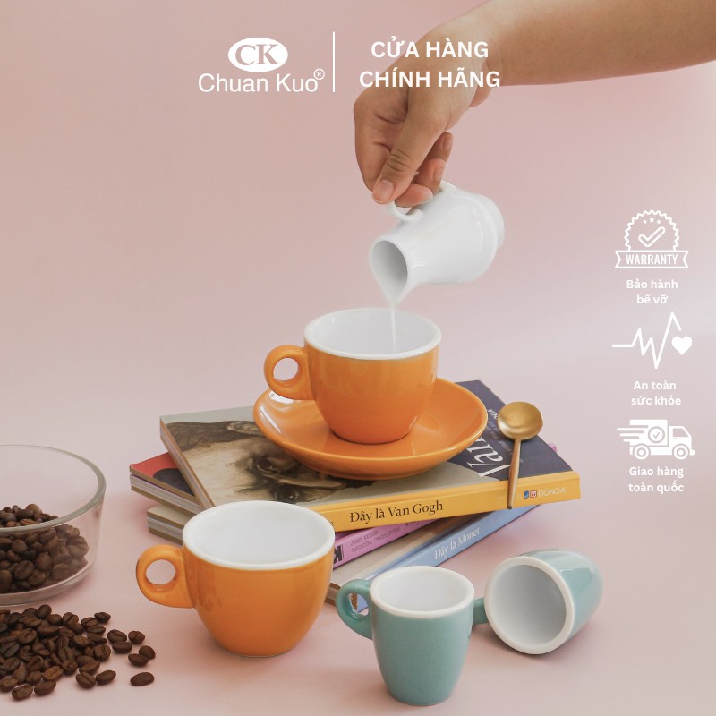 Bình rót sữa đặc, siro, mật ong 90 190ml thương hiệu sứ CK chuyên dụng cho quán cafe, nhà hàng, khách sạn