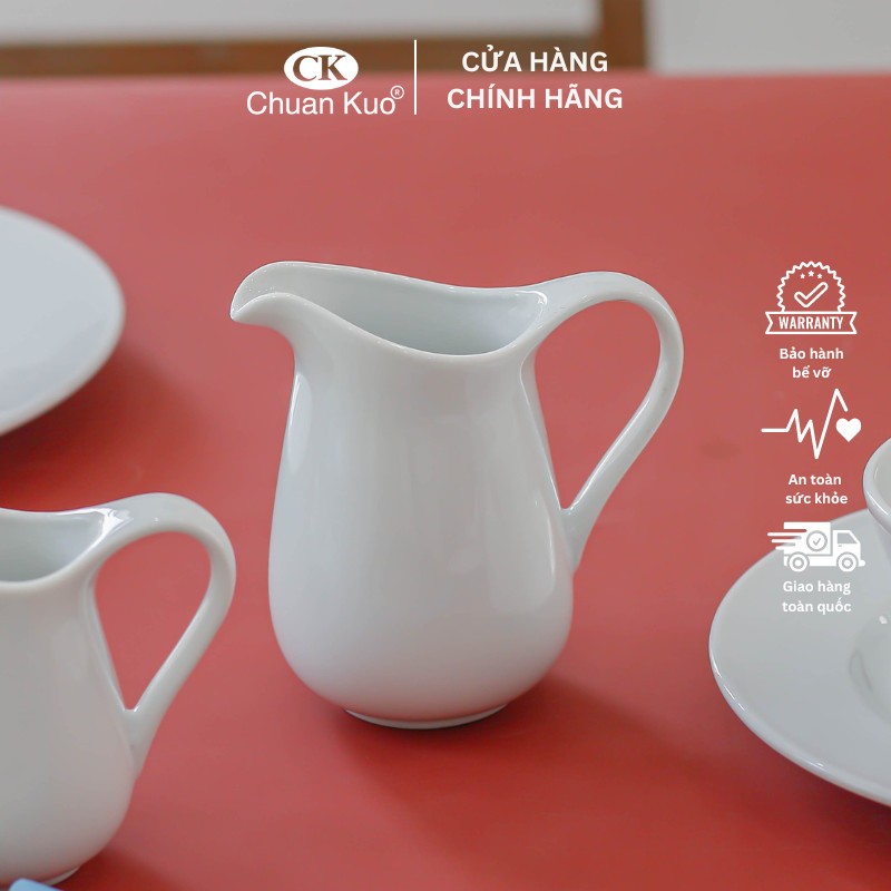 Bình rót sữa đặc, siro, mật ong 90 190ml thương hiệu sứ CK chuyên dụng cho quán cafe, nhà hàng, khách sạn