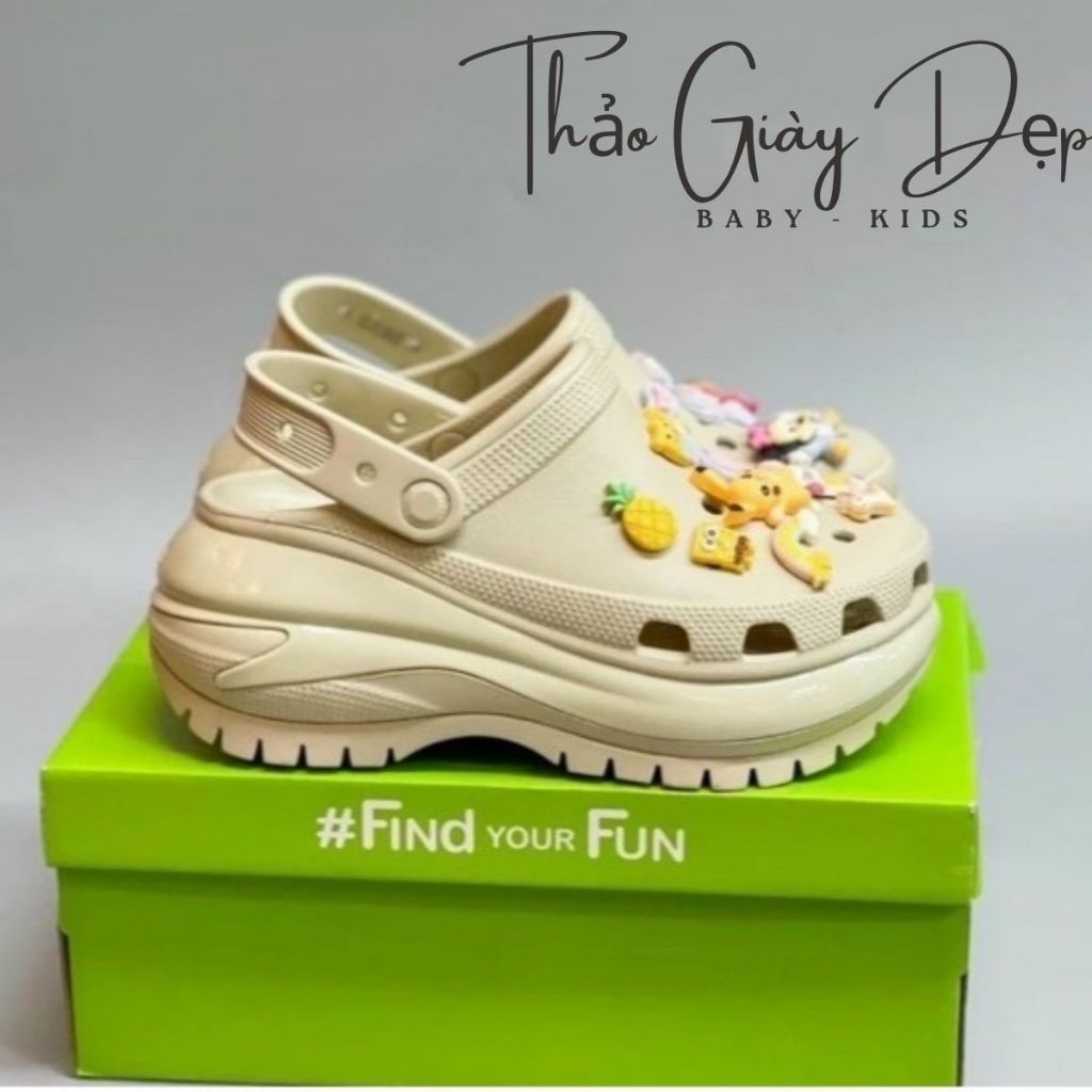 Dép Sục Crocs Cross Hàng Chính Hãng Xuất Dư Clog Mega Crush Unisex ...
