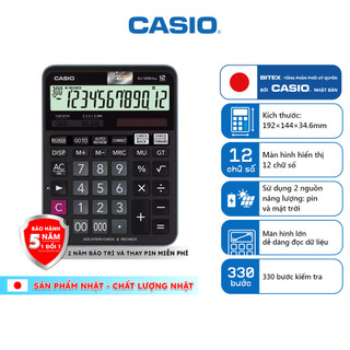 Máy Tính Để Bàn Casio DJ-120D Plus (12 Số) Chính Hãng - Kiểm Tra 300 Bước Phục Vụ Kế Toán, Thủ Quỹ