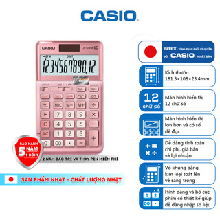 Máy Tính Casio JF-120FM Màn Hình Lớn - Thiết Kế Kim Loại Sang Trọng, Phím COST/SELL/MARGIN Cho Thu Ngân