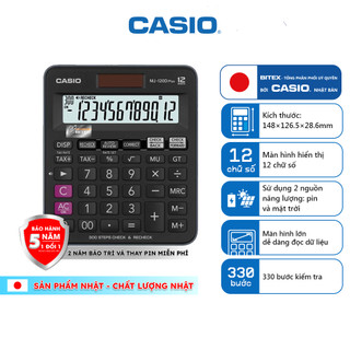 Máy Tính Casio MJ-120D Plus Màn Hình Lớn - Hiển Thị Số Chuẩn Việt Nam, Kiểm Tra Sai Sót Cực Nhanh