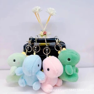 Móc khóa, móc khóa gấu bông khủng long cute nhiều màu sắc